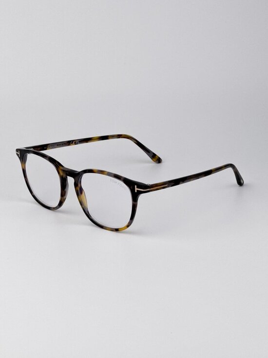 Tom Ford Unisex Eyeglasses Coloured Havana Rounded Square FT5832-B 055 main image 9